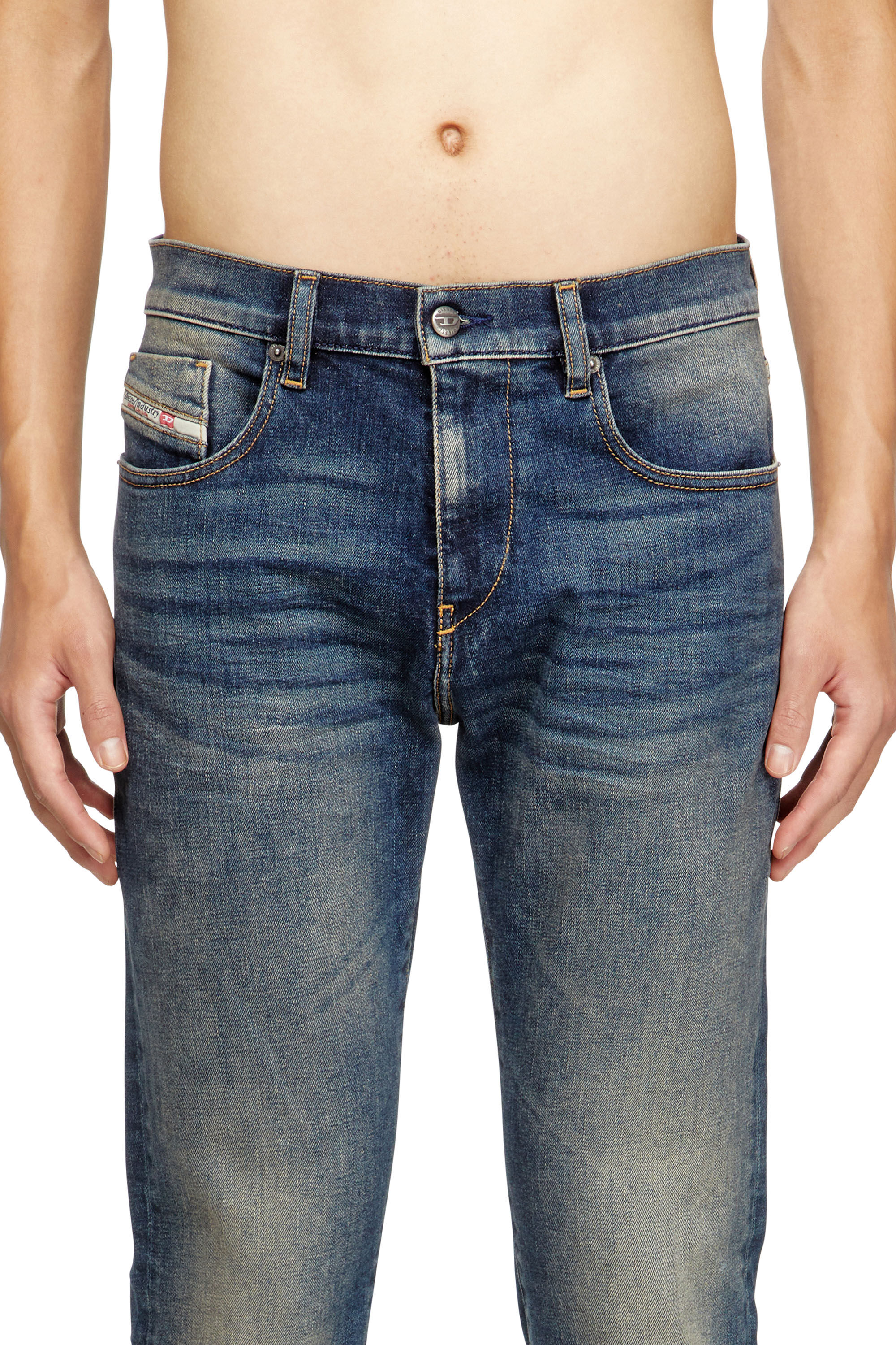 Diesel - Man's Slim Jeans 2019 D-Strukt 09M16, Dark Blue - 5