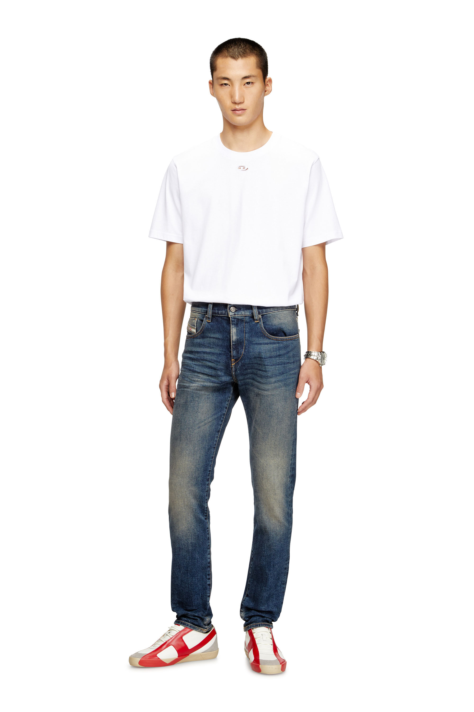 Diesel - Man's Slim Jeans 2019 D-Strukt 09M16, Dark Blue - 1