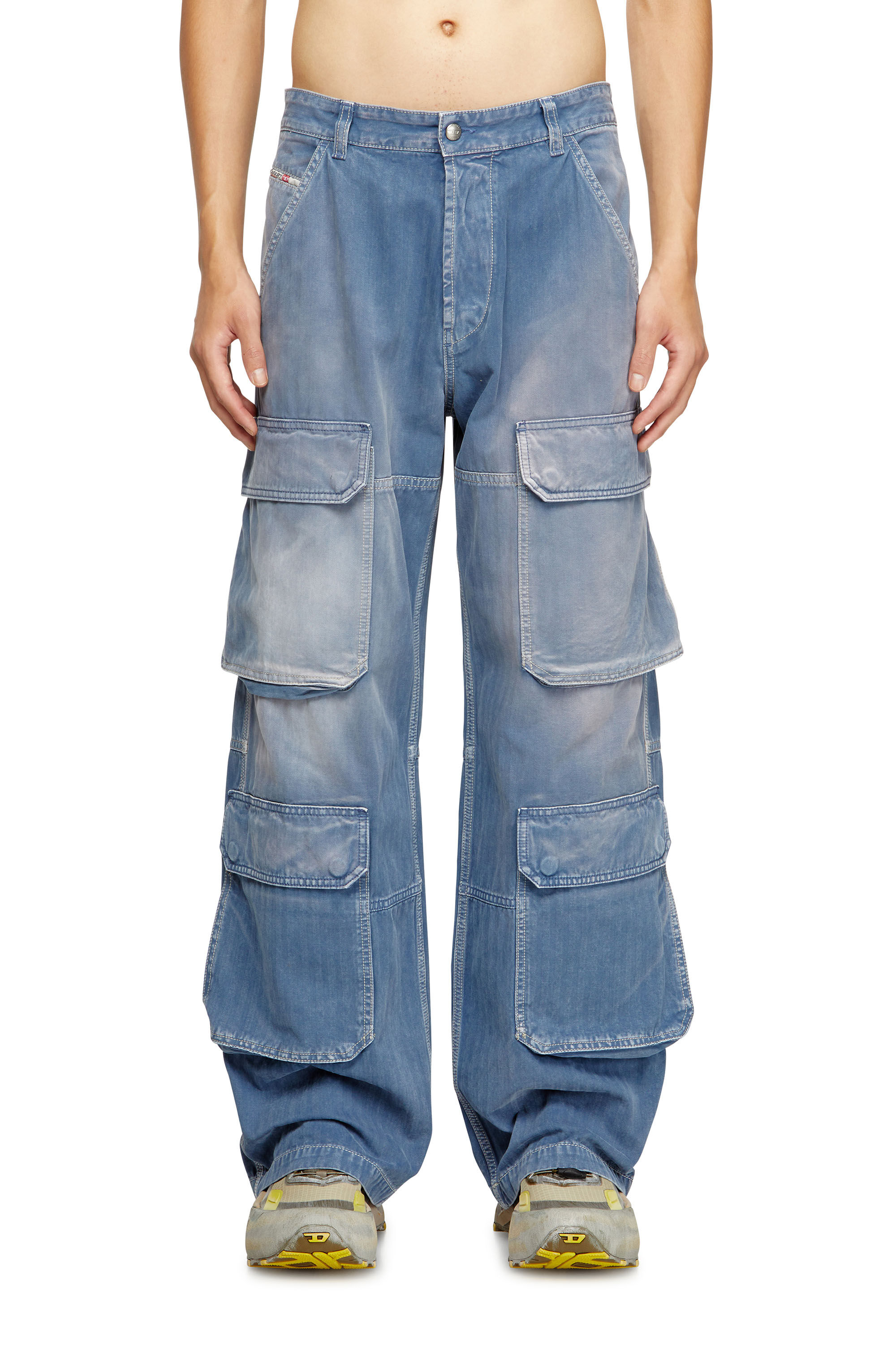 Diesel - Man's Relaxed Jeans D-Touch 09M93, Medium blue - 3