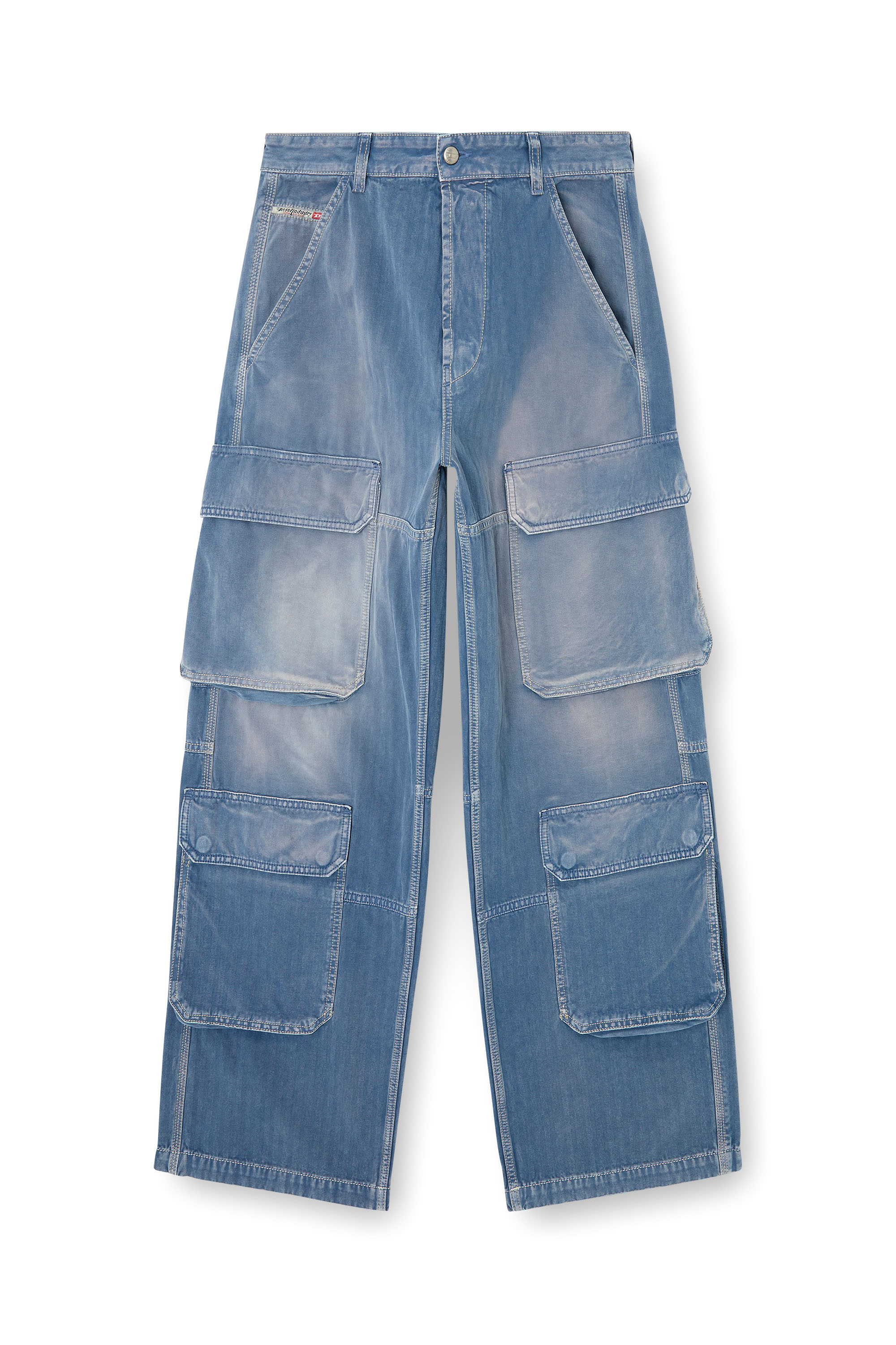 Diesel - Man's Relaxed Jeans D-Touch 09M93, Medium blue - 3