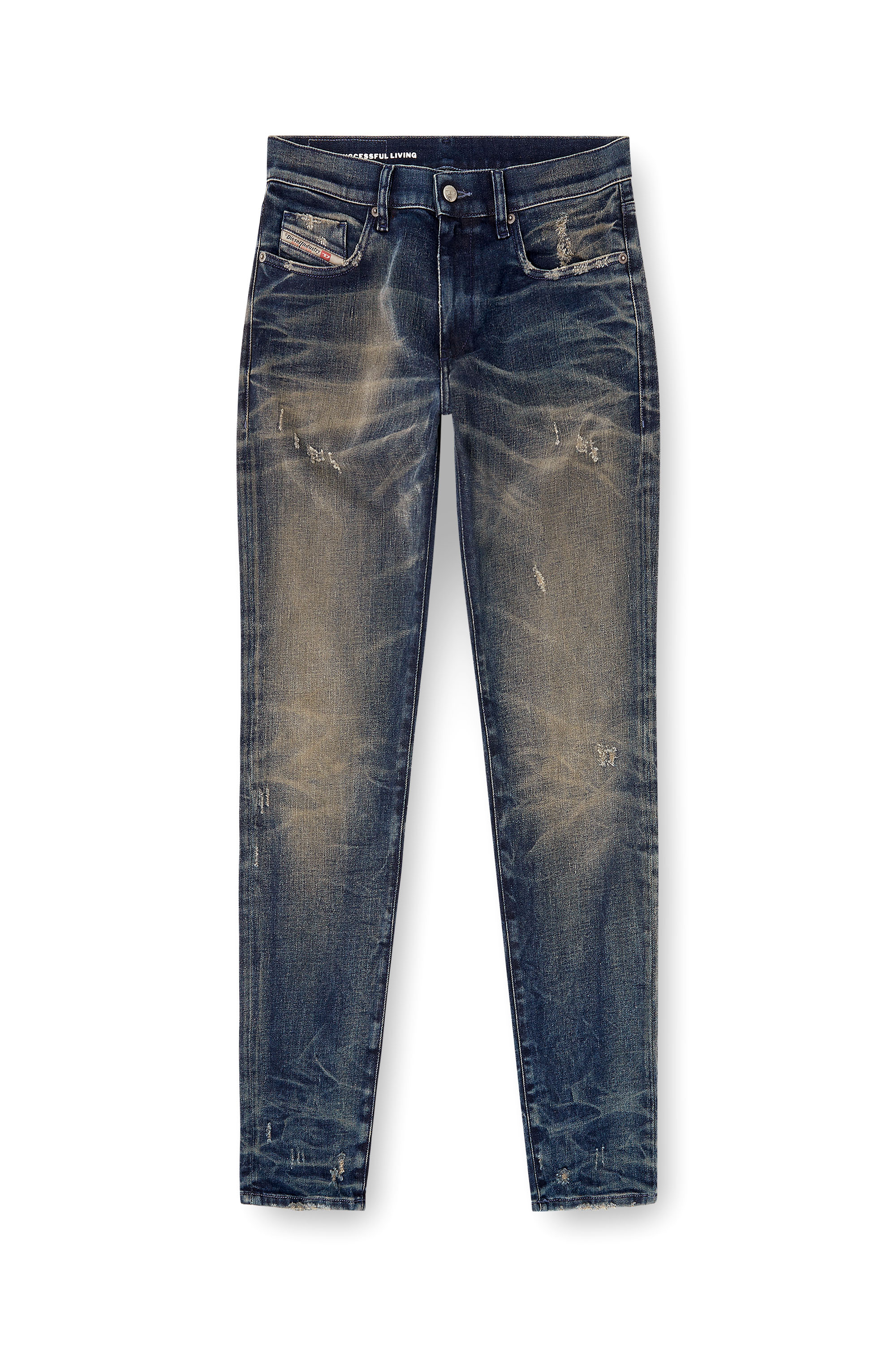Diesel - Man's Slim Jeans 2019 D-Strukt 09M46, Dark Blue - 3