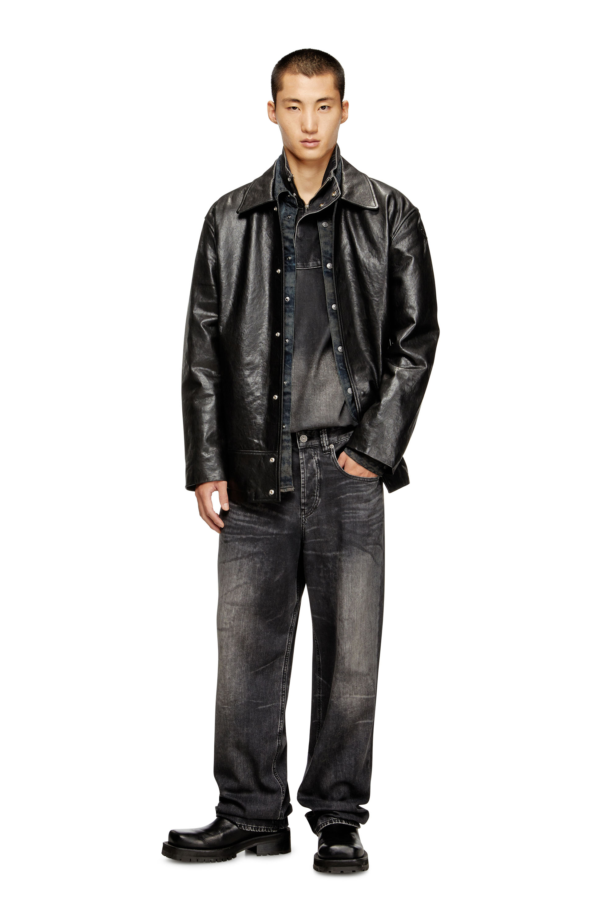 Diesel - Man's Relaxed Jeans 2001 D-Macro 0CEBC, Black/Dark grey - 2